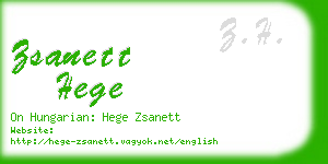 zsanett hege business card